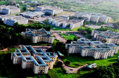 Covenant University campus in Ota, Ogun State, featuring modern academic buildings and well-maintained green spaces