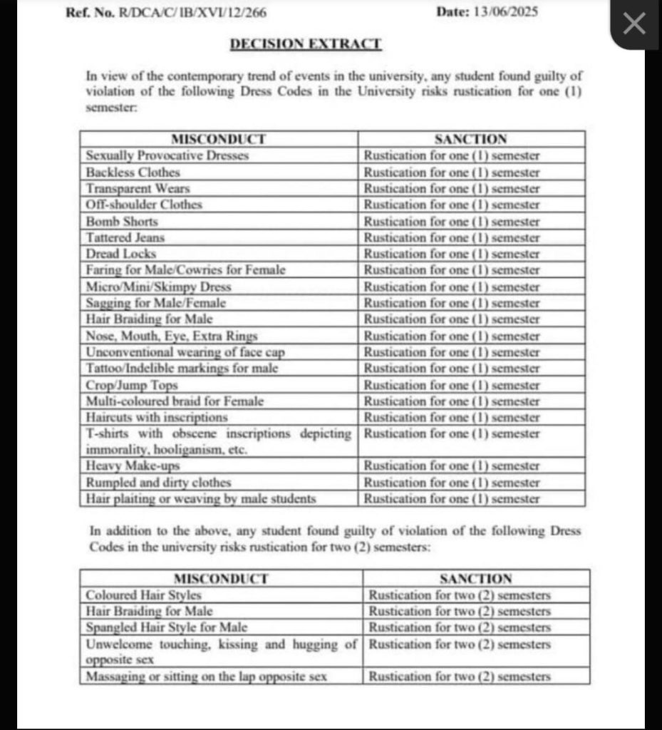 OAU BANS KISSING, HUGGING, RELEASES NEW DRESS CODE