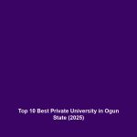 Top 10 Best Private University in Ogun State (2025)