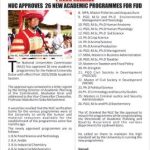 FUDUTSE gets NUC accreditation for 26 programmes