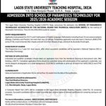 LASUTH admission into School of Paramedics Technology, 2025/2026