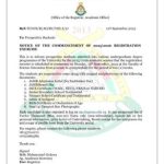 FUGUSAU notice on commencement of registration exercise for new students, 2025/2026