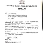 NECO ANNOUNCED DATE TO RELEASE 2025 RESULTS