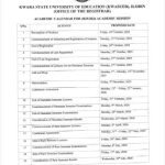 KWASUED releases approved academic calendar, 2025/2026