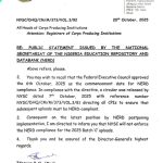 NYSC WON’T ENFORCE NERD COMPLIANCE FOR THE 2025 BATCH C UPLOADS