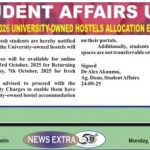 UNILORIN notice on allocation of hostels for 2025/2026 session