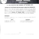 DELSU deadline for payment of acceptance fee, 2025/2026