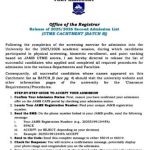 IAUE 2nd batch admission list, 2025/2026