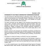 JAMB EXTENDS 2025 PUBLIC UNIVERSITIES ADMISSION DEADLINE