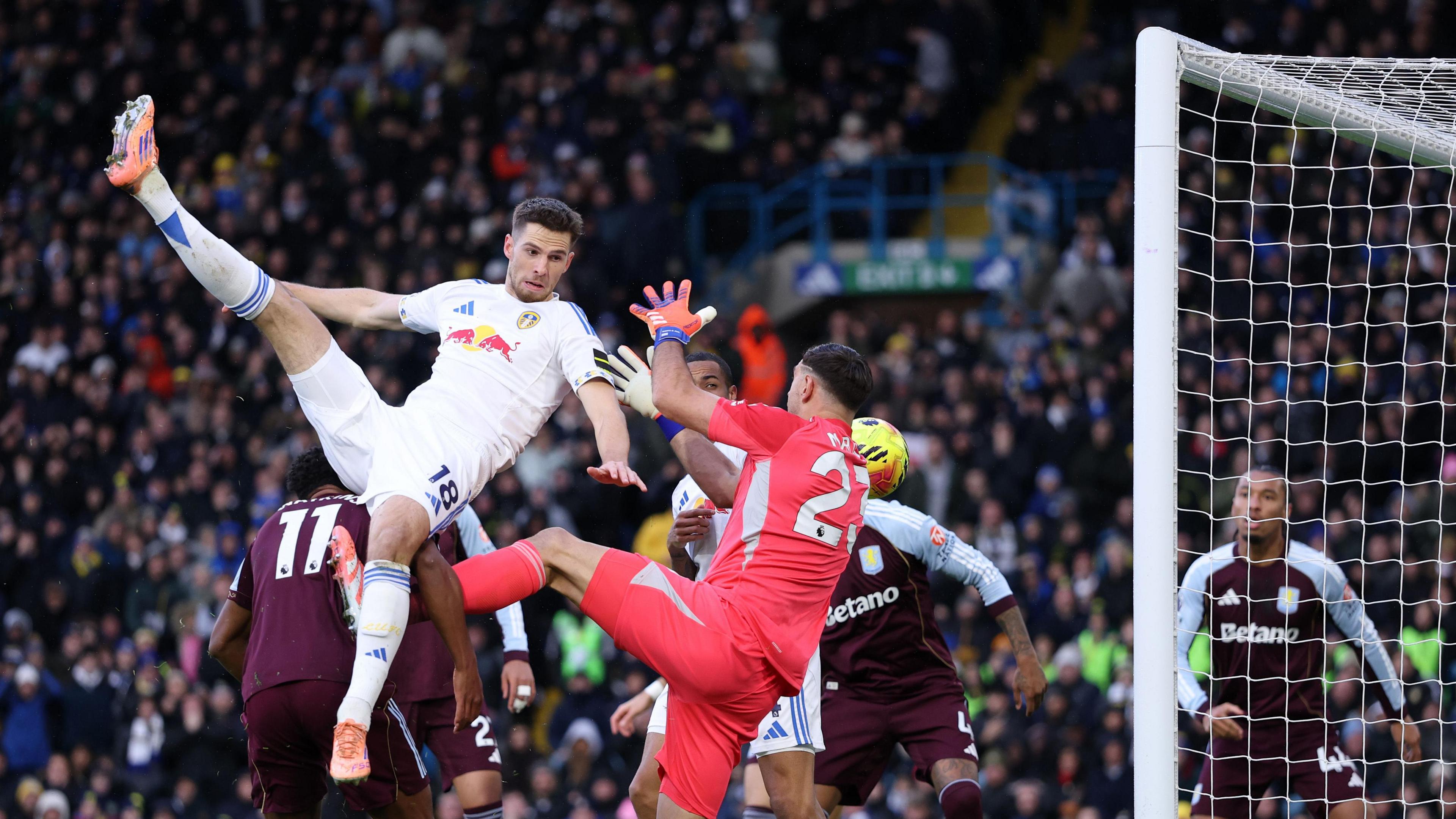 Leeds' opening goal was awarded following a three-and-a-half minute VAR check