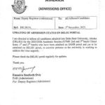 DELSU notice to candidates admitted on JAMB Portal but not on School’s portal