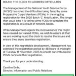 2025 BATCH ‘C’ ONLINE REGISTRATION: NYSC EXTENDS REGISTRATION DEADLINE