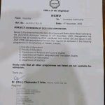 UNICAL update on admission exercise, 2025/2026